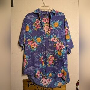 Nautica Tropical Floral Men's Shirt Size Large